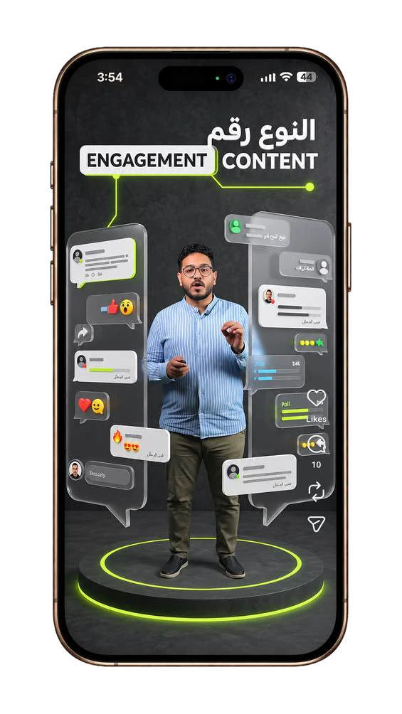 A social media editing reel in an iPhone mockup
