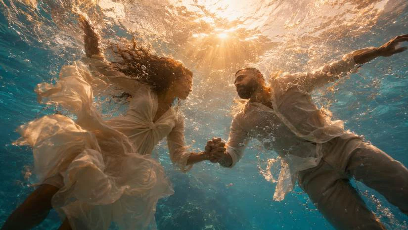 A cinematic underwater scene from Ya Mganena